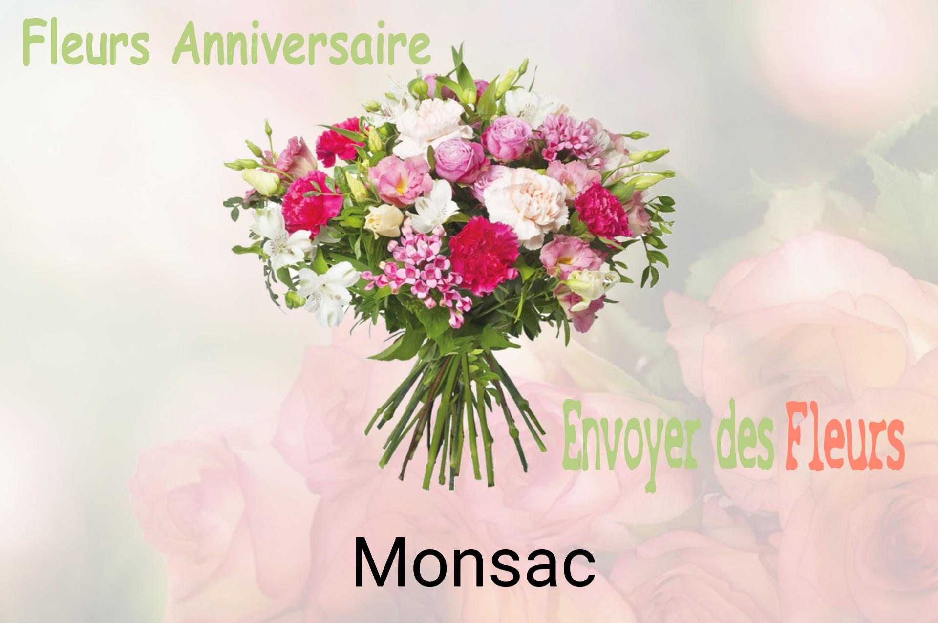 Bouquet de fleurs d’anniversaire livré à Monsac